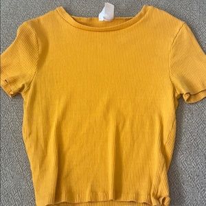H&M bright mustard yellow top